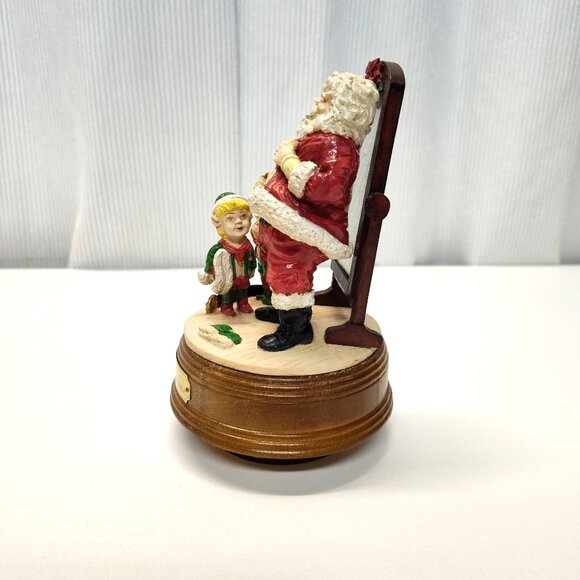 House Of Lloyd "A Tight Fit" Santa Collectible Wind-Up Music Deck The Halls 1991 - Picture 6 of 13